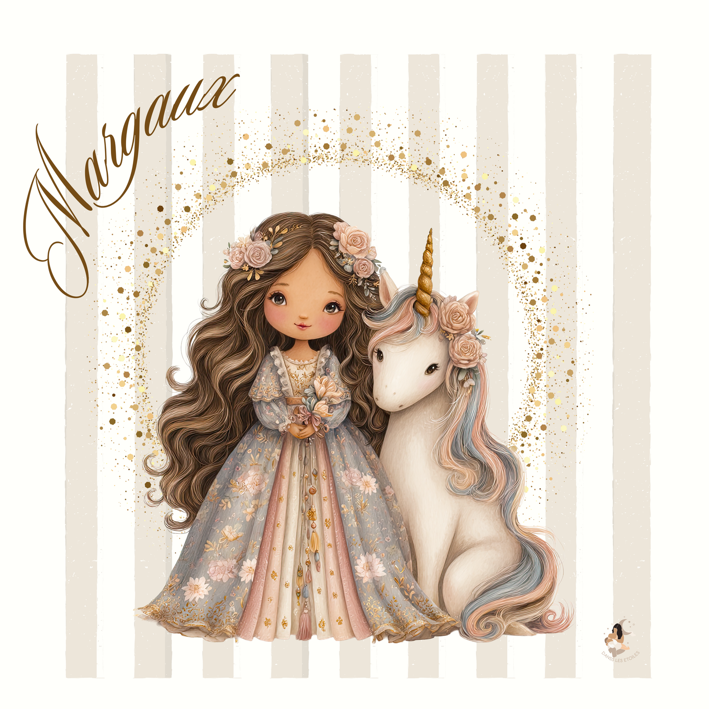 ✨ Stikers Collection Princesse Licorne Dorée ✨
