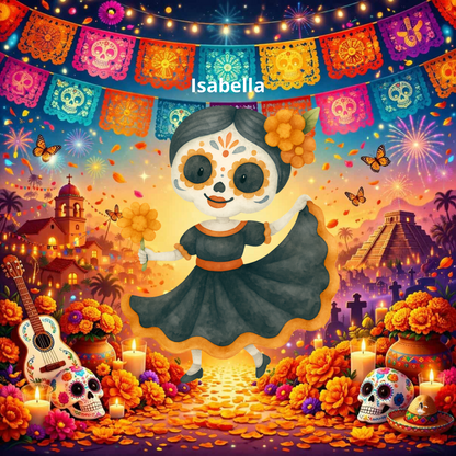 Sticker Toniebox personnalisé Dia de los muertos
