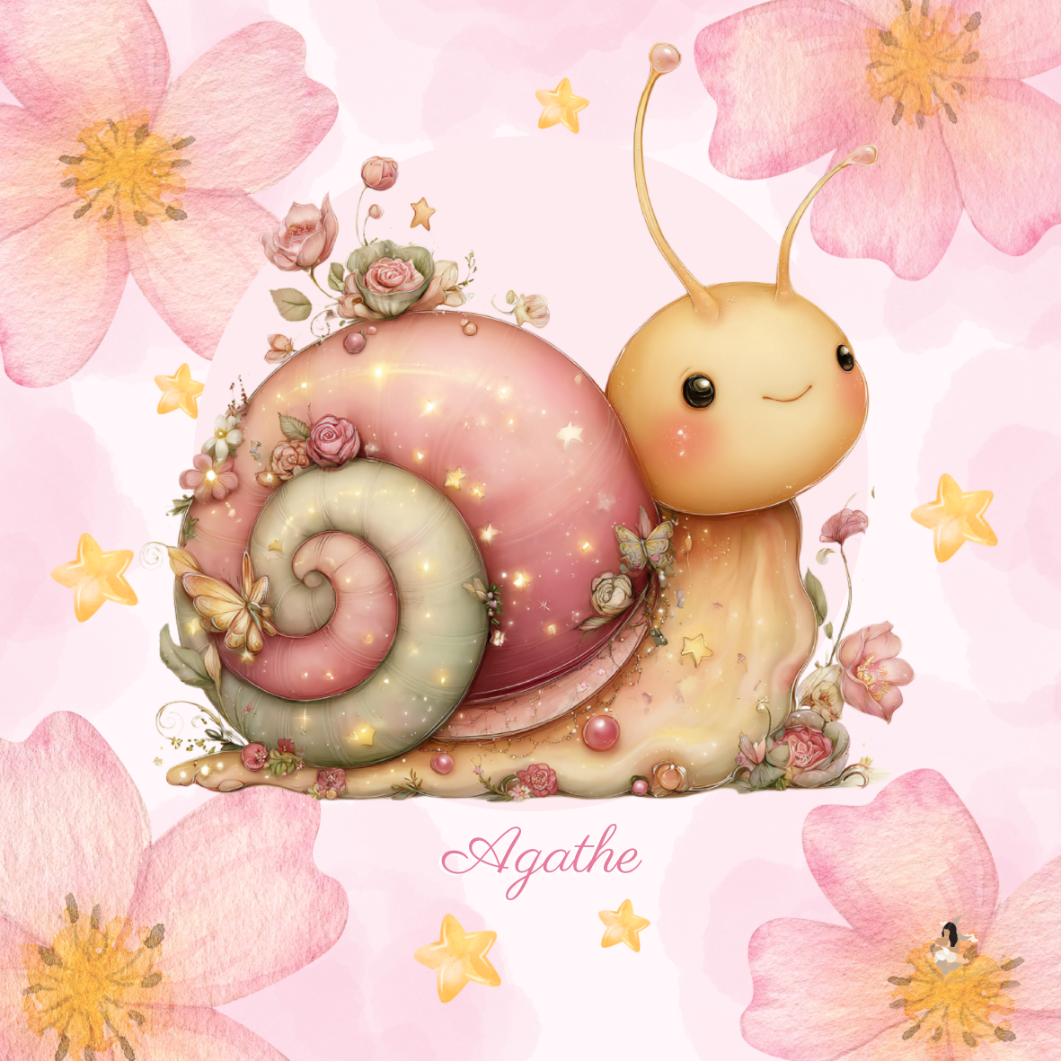 Sticker Toniebox personnalisé Escargot 🌸