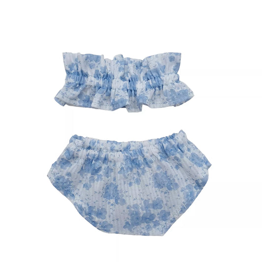 MAILLOT DE BAIN FLEURS BLEUE