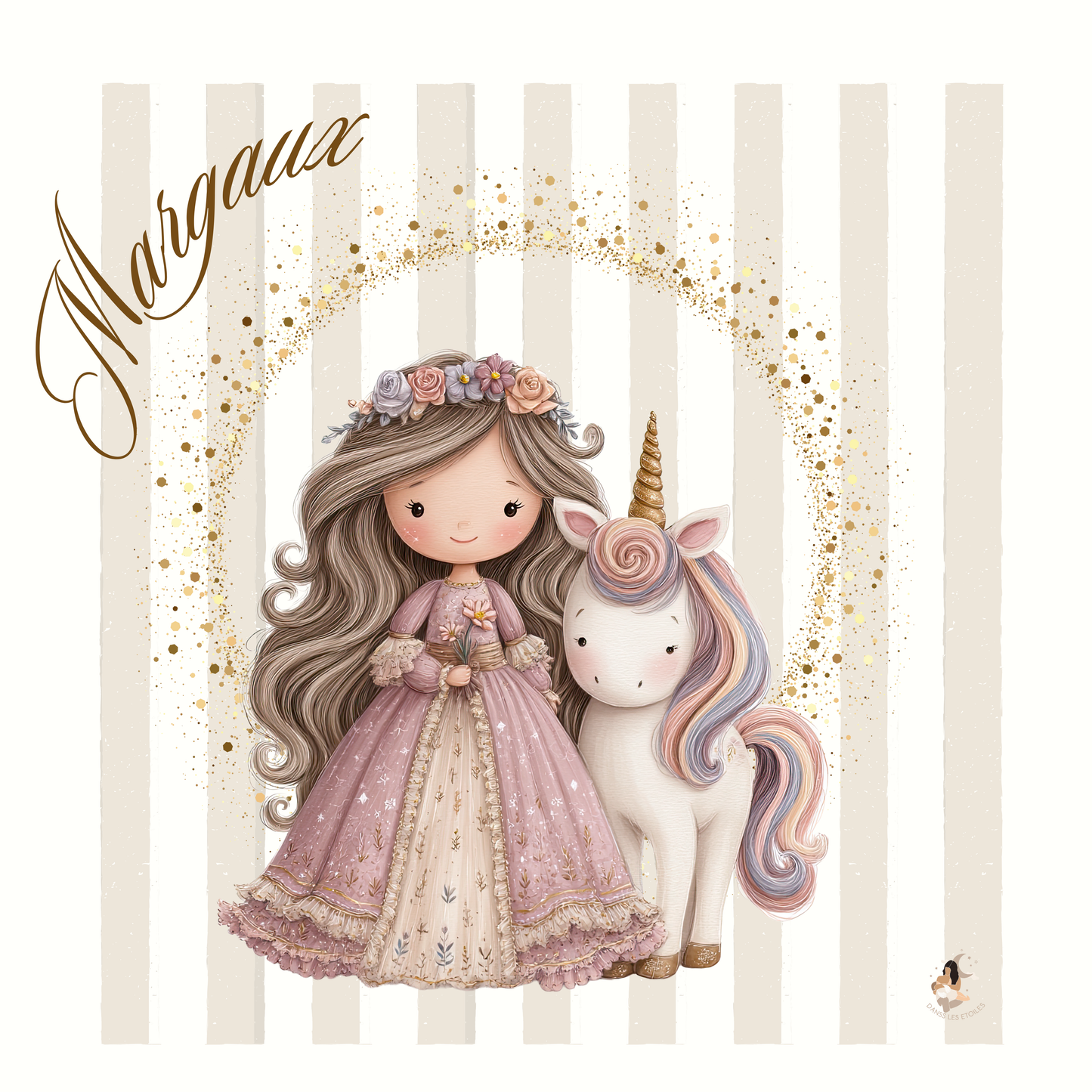 ✨ Stikers Collection Princesse Licorne Dorée ✨