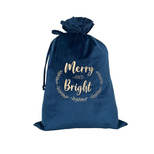 SAC DE NOËL BLEU ROYAL JOYEUX ET LUMINEUX