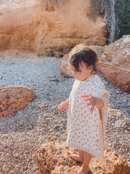 Poncho en gaze de coton – Fait main