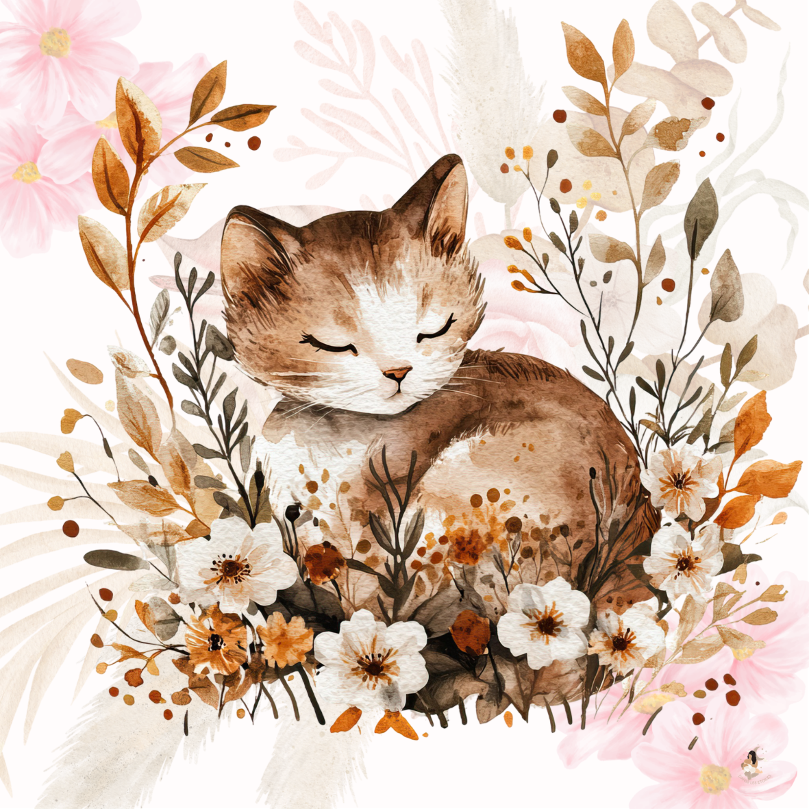 Sticker Toniebox personnalisé Les chats fleuris