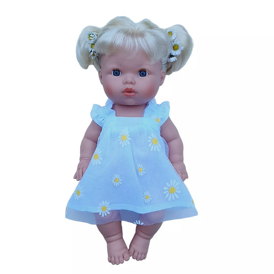 ROBE MANCHE ELASTIQUE TULLE MARGUERITE BLANC