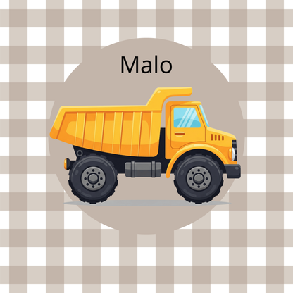 Sticker personnalisé pour Toniebox – Camion de chantier