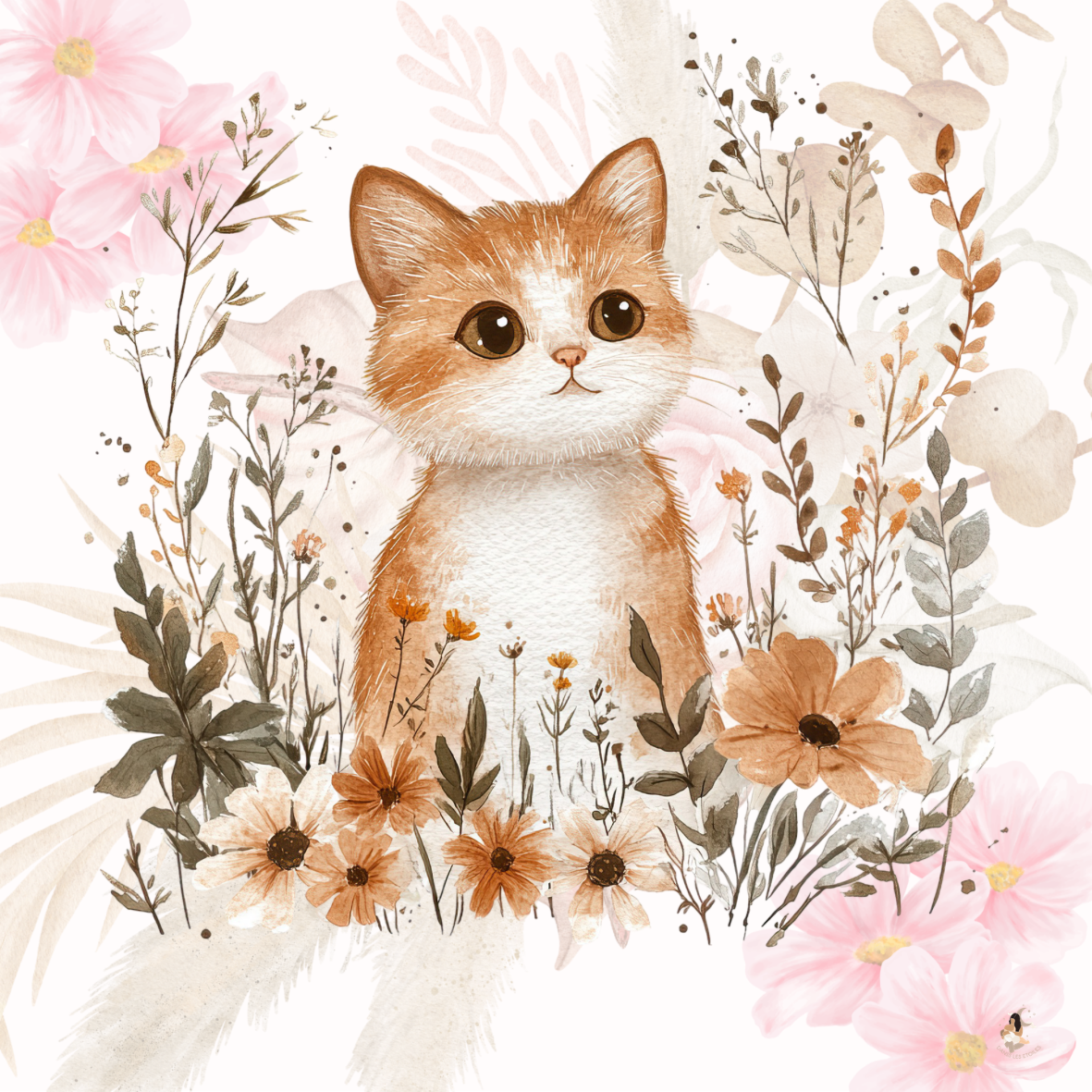 Sticker Toniebox personnalisé Les chats fleuris