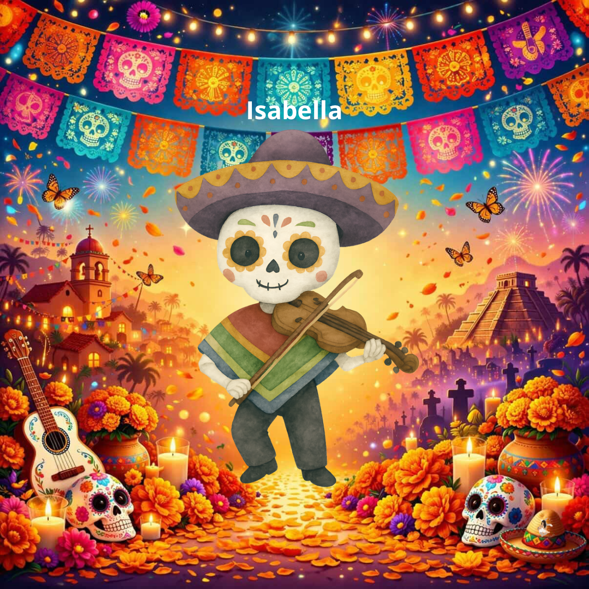 Sticker Toniebox personnalisé Dia de los muertos