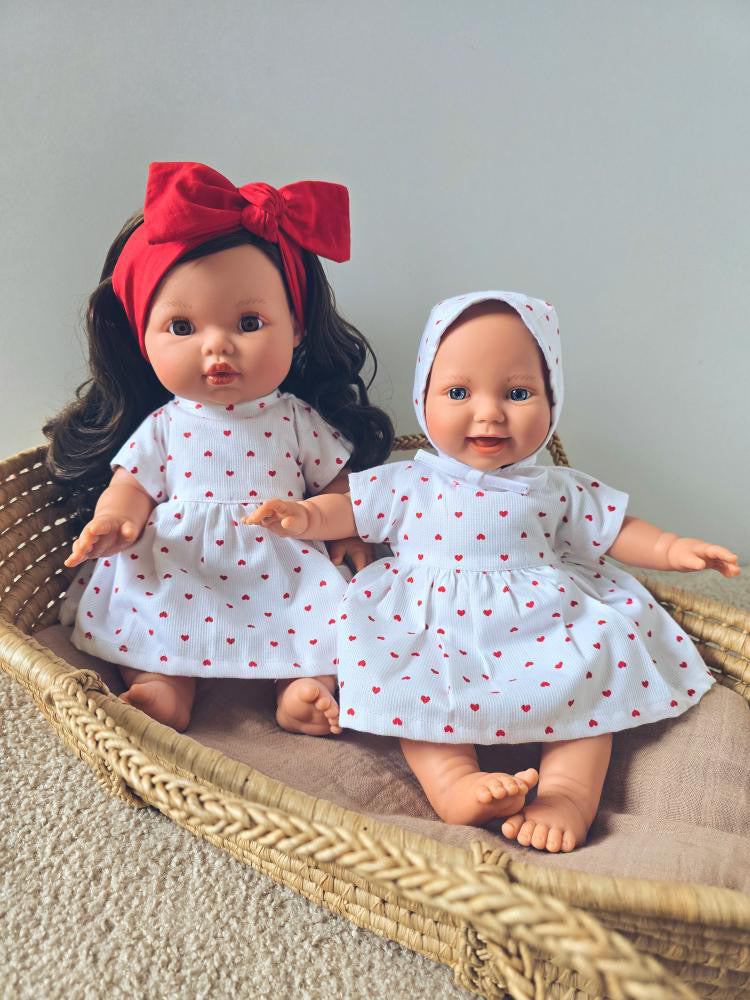 Robe & Bandeau – Ensemble poupée cœur ❤️