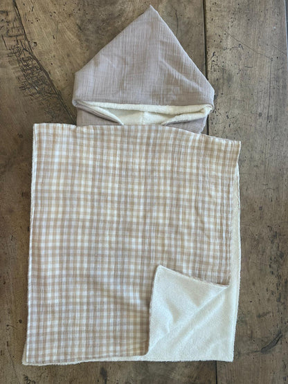 Poncho en gaze de coton – Fait main