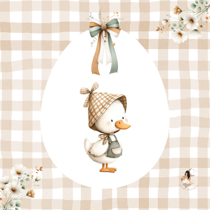 🌼 Stickers décoratifs – Oie fleurie