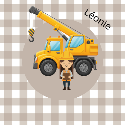 Sticker personnalisé pour Toniebox – Camion de chantier