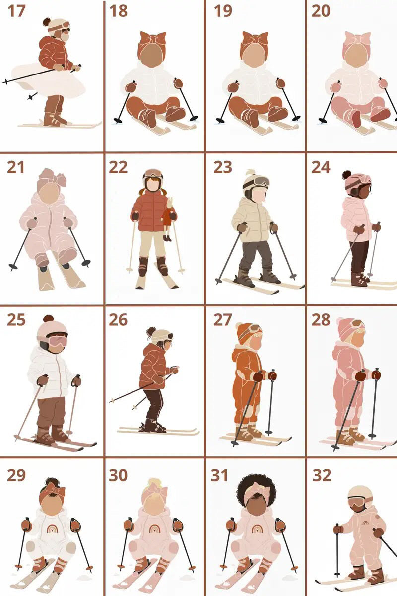 Boîte personnalisée pour médailles de ski enfant