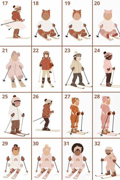 Boîte personnalisée pour médailles de ski enfant