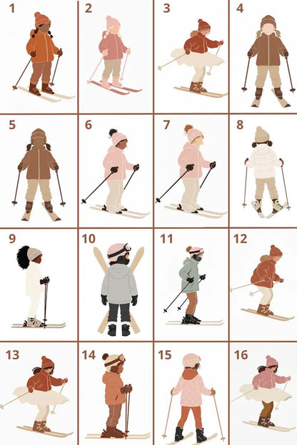 Boîte personnalisée pour médailles de ski enfant