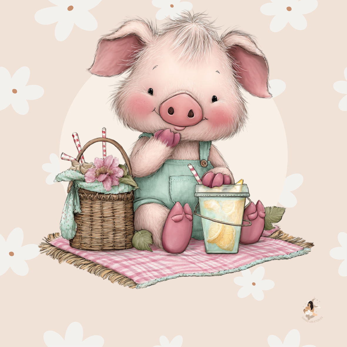 Sticker Toniebox personnalisé petit cochon