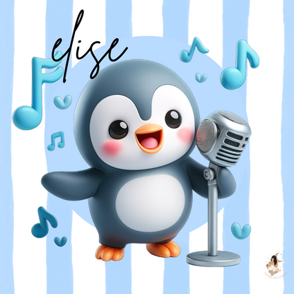 🐧 Stickers personnalisés – Spécial Toniebox pingouin