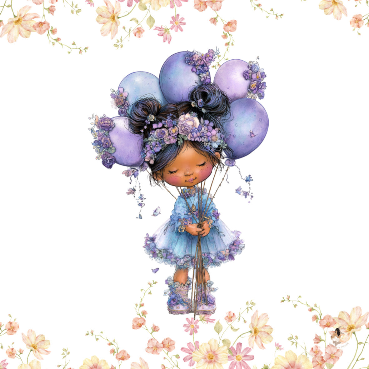 Sticker Toniebox personnalisé Girls fleuris