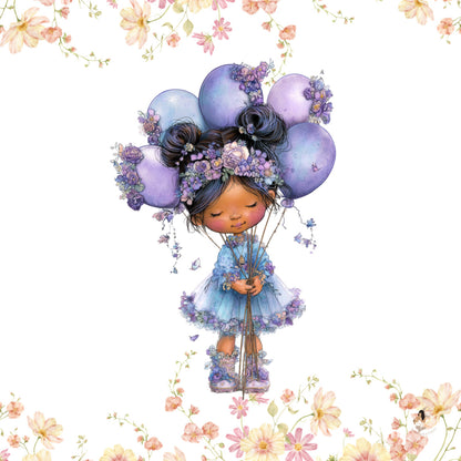 Sticker Toniebox personnalisé Girls fleuris