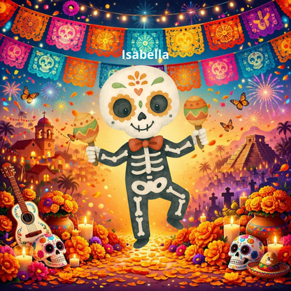 Sticker Toniebox personnalisé Dia de los muertos