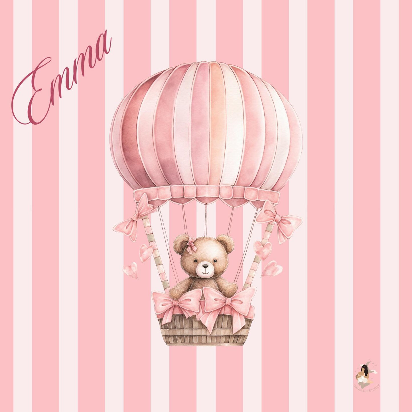 🧸 Stikers personnalisé Collection Rose Ours