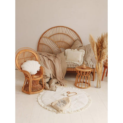 Coussin Coquille en Velours Doux « Blanc »