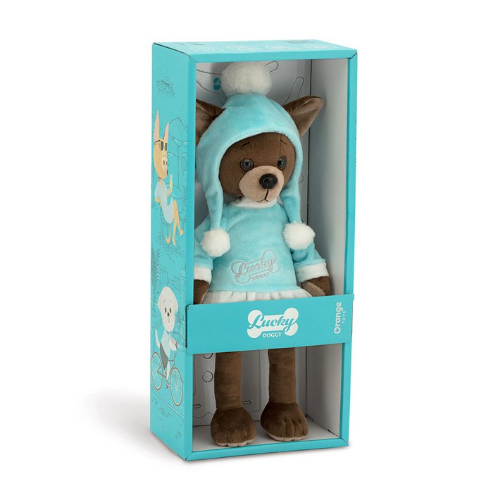 Jouet doux, Doggy chanceux - Lucky Kiki: Look tendre (38 cm)