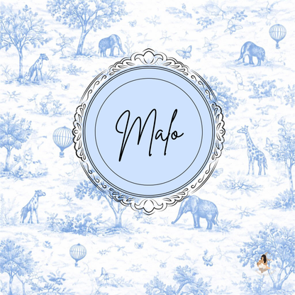 ✨ Sticker personnalisé – Thème Safari Noble