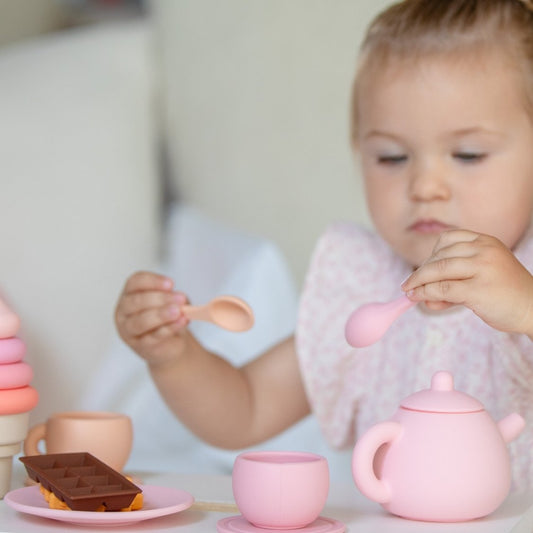 Dinette, service à Thé en Silicone - Pastels