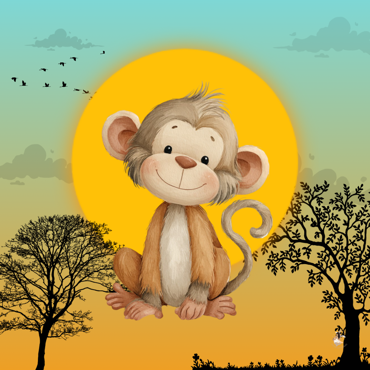 Sticker Toniebox personnalisé au cœur de la savane