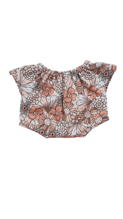 Douces fleurs - combi col élastique
