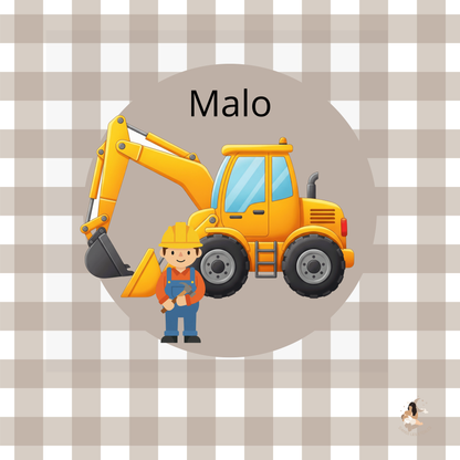 Sticker personnalisé pour Toniebox – Camion de chantier