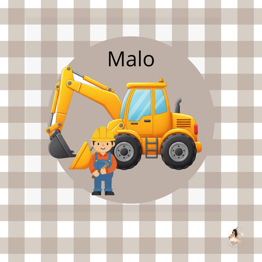 Sticker personnalisé pour Toniebox – Camion de chantier