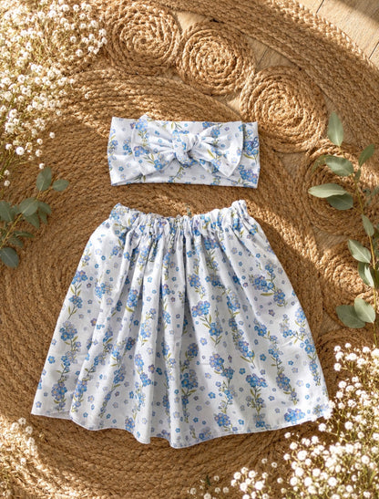 Jupe & Bandeau Fleuris Poétiques 🌸 2/4 ans
