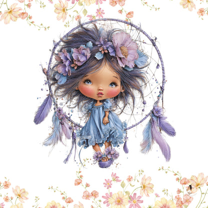 Sticker Toniebox personnalisé Girls fleuris