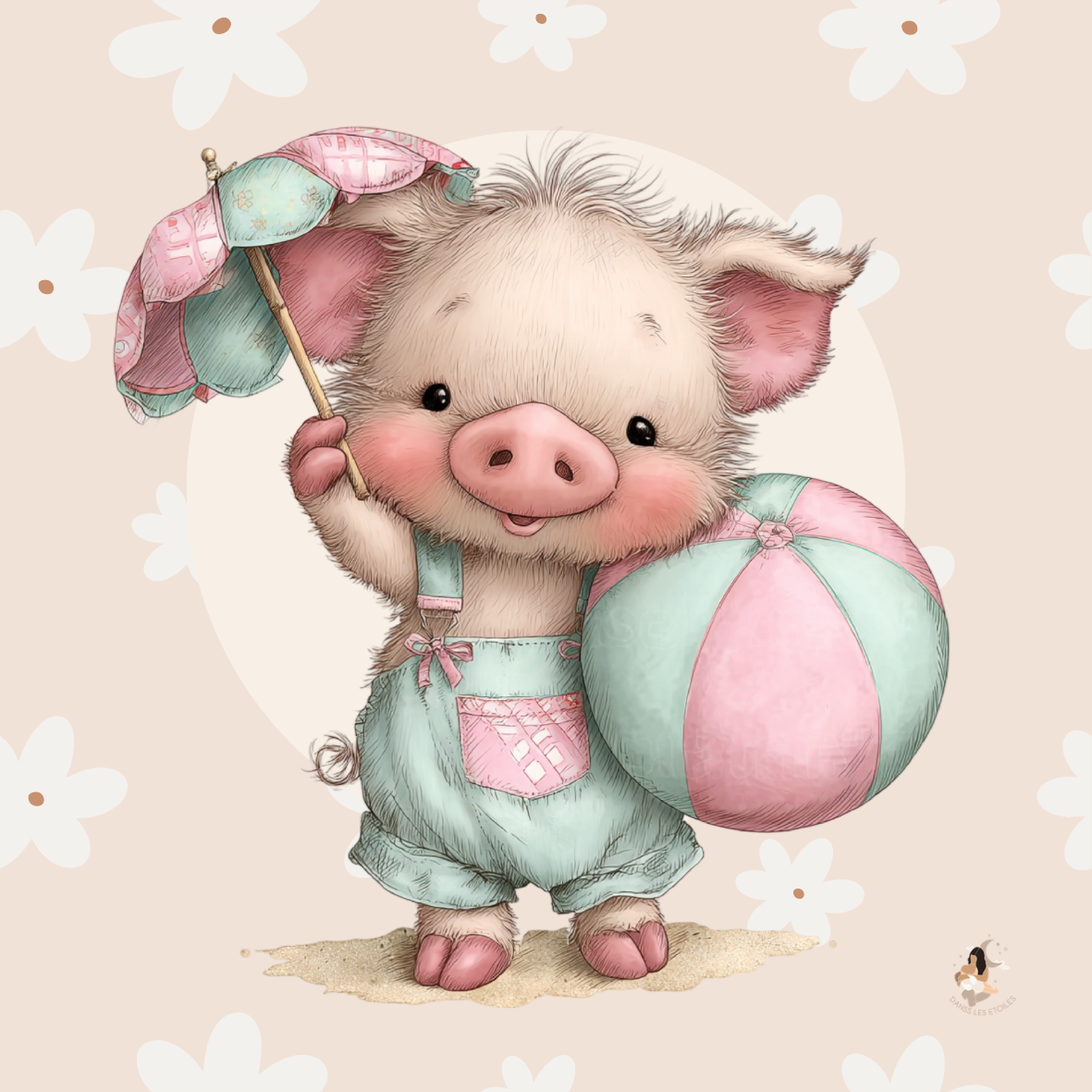 Sticker Toniebox personnalisé petit cochon