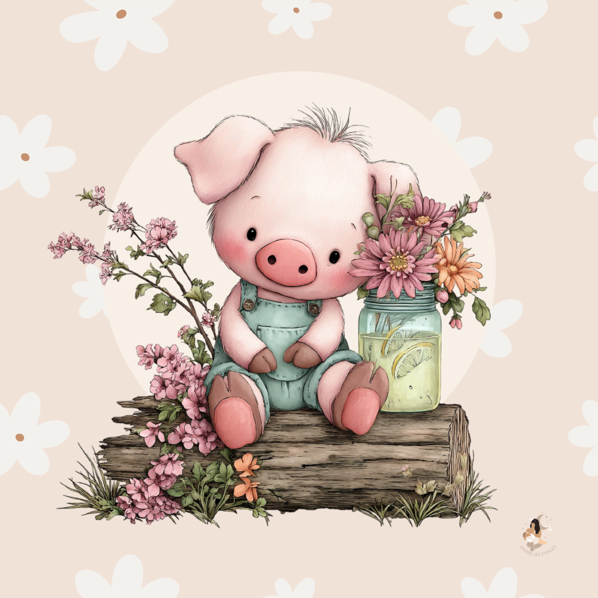 Sticker Toniebox personnalisé petit cochon