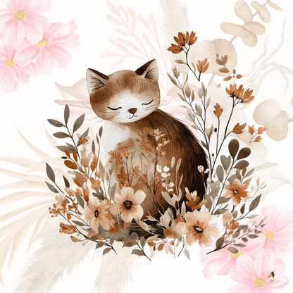 Sticker Toniebox personnalisé Les chats fleuris