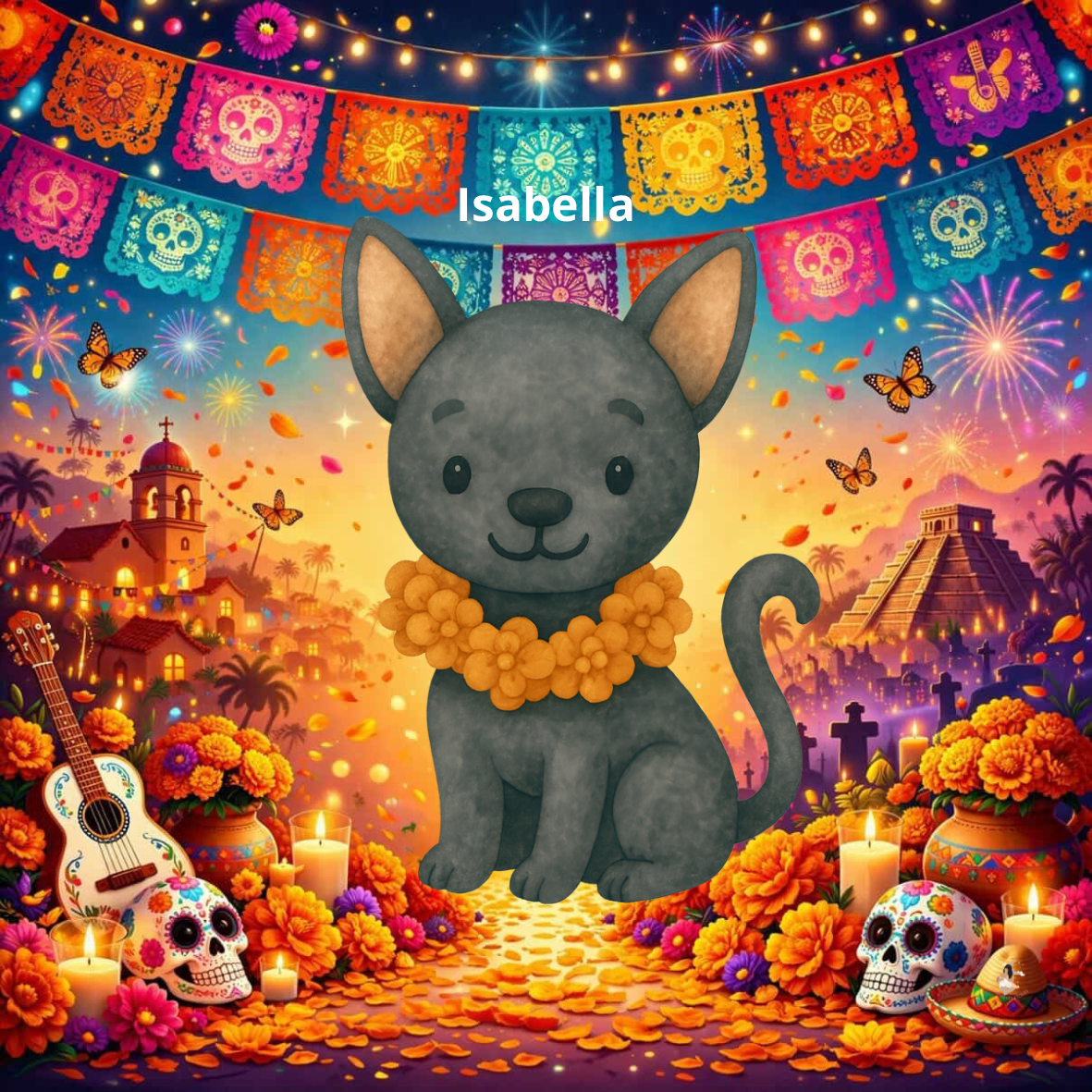 Sticker Toniebox personnalisé Dia de los muertos