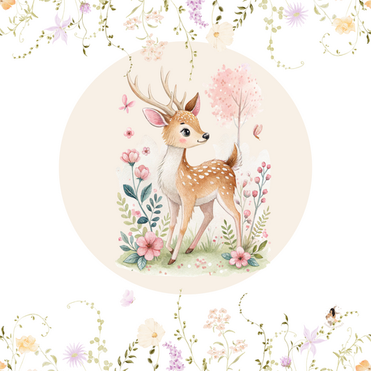 Sticker Toniebox personnalisé Biches fleuris