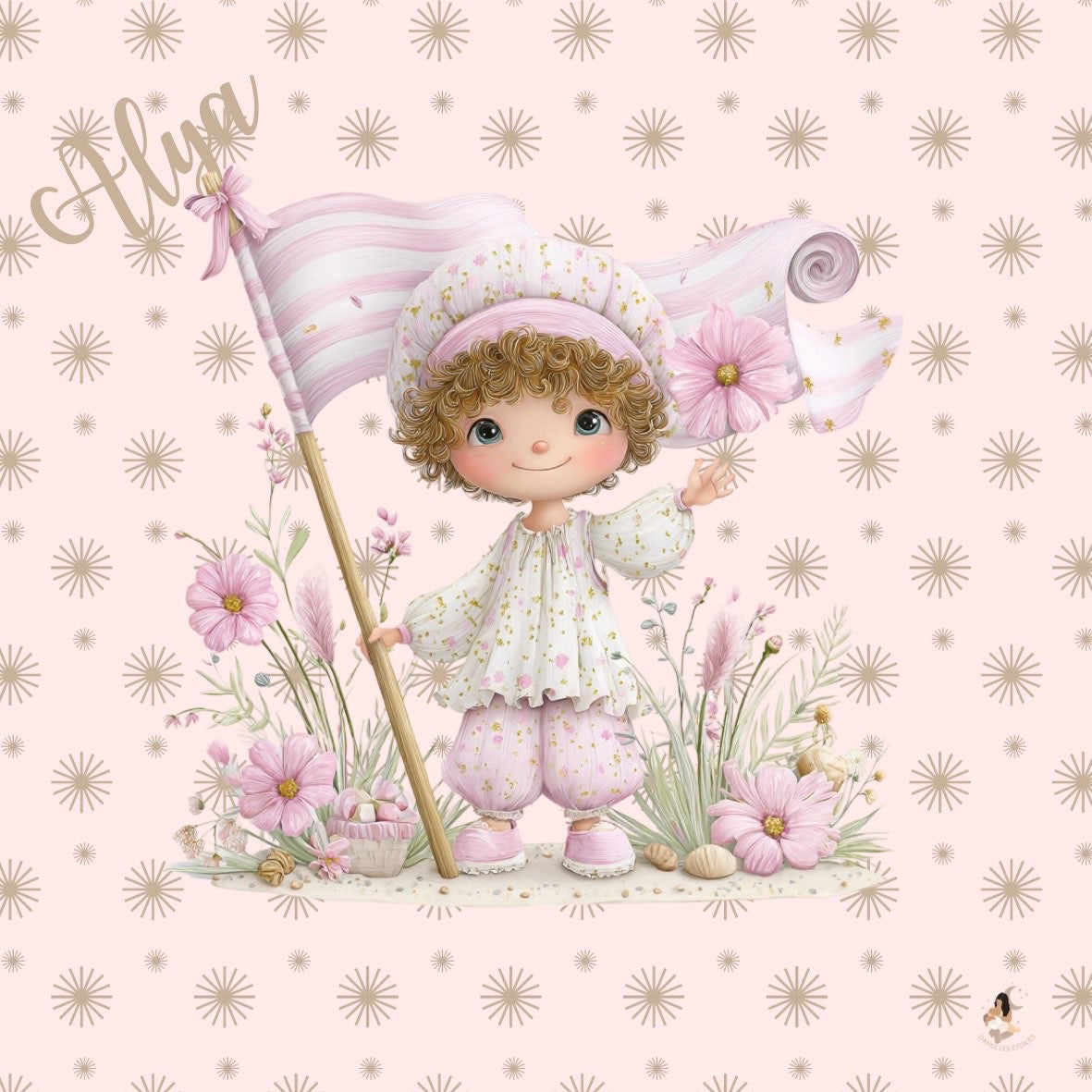 Sticker Toniebox personnalisé fille rose