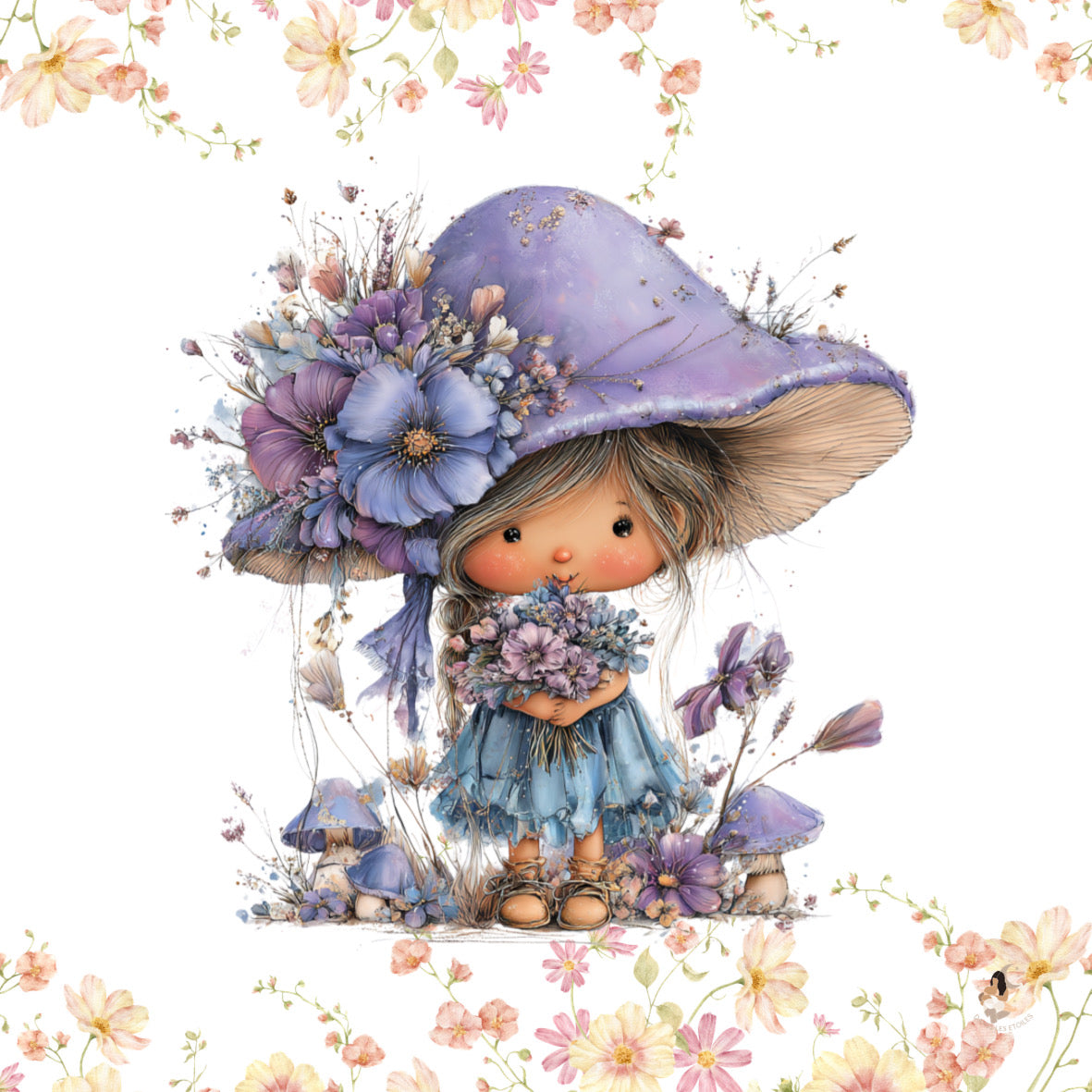 Sticker Toniebox personnalisé Girls fleuris