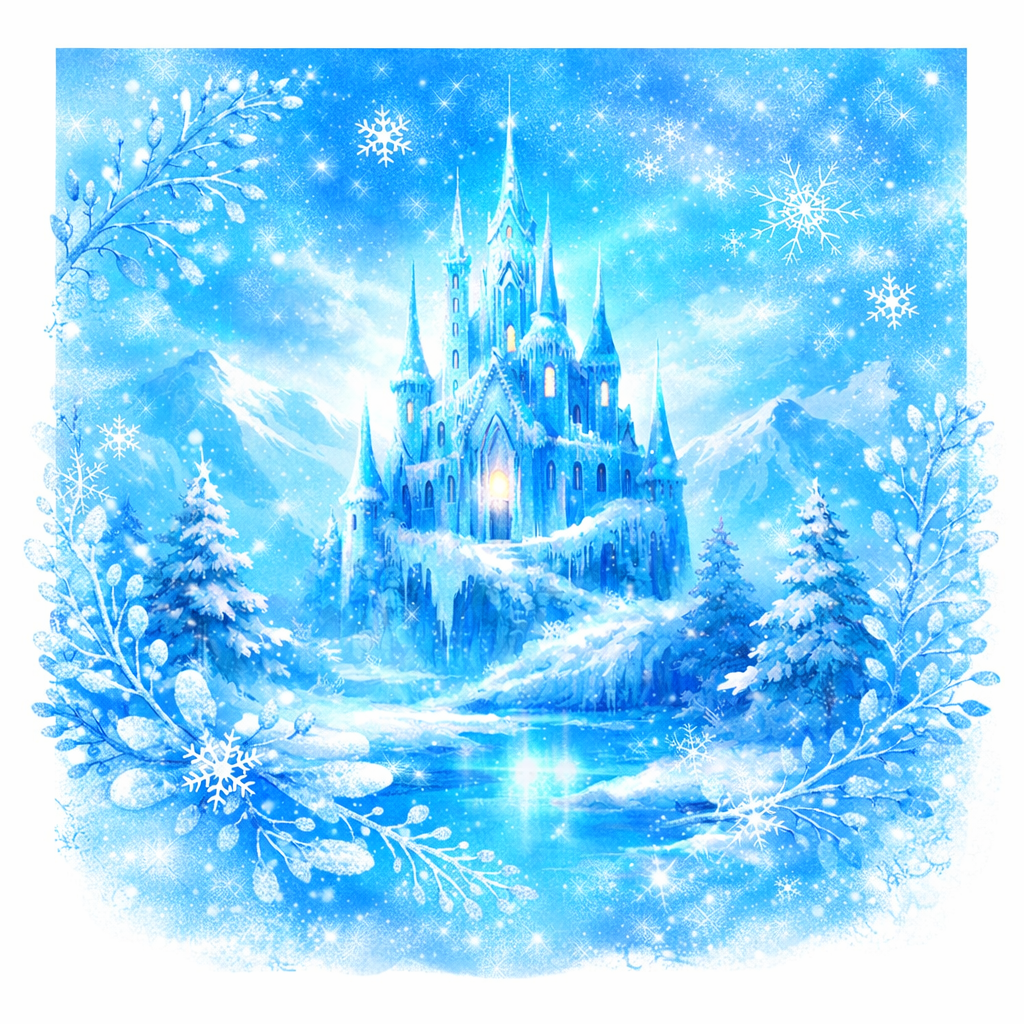 Sticker Toniebox personnalisé château de glace