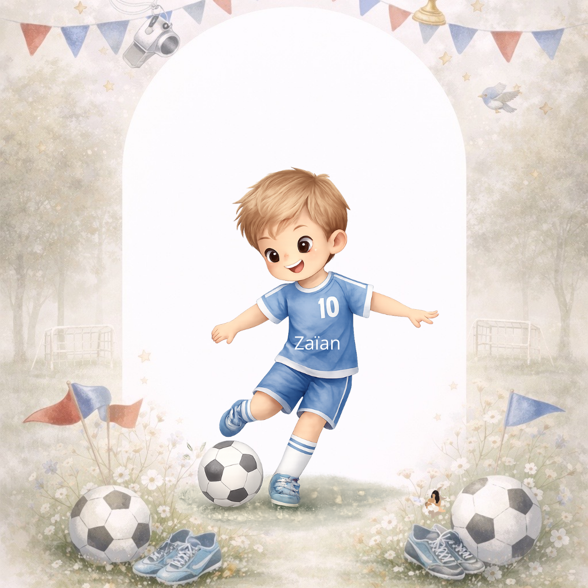 ⚽ Stickers Foot Personnalisés – Prénom & Numéro