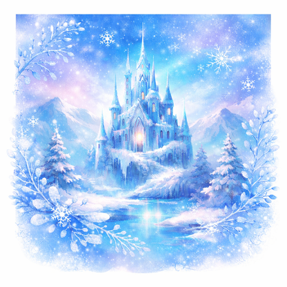 Sticker Toniebox personnalisé château de glace