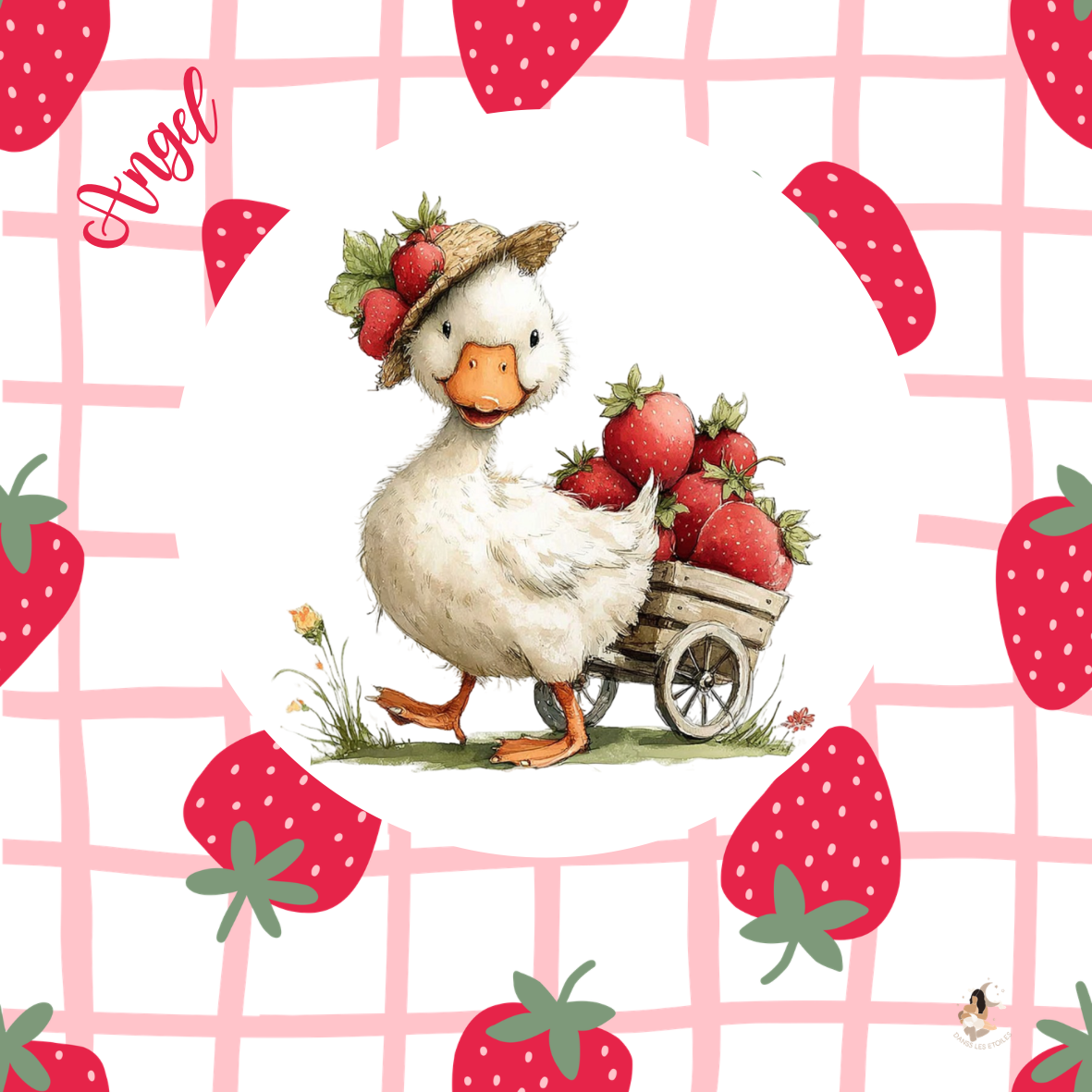 Sticker Toniebox personnalisé fraises 🍓 des oies