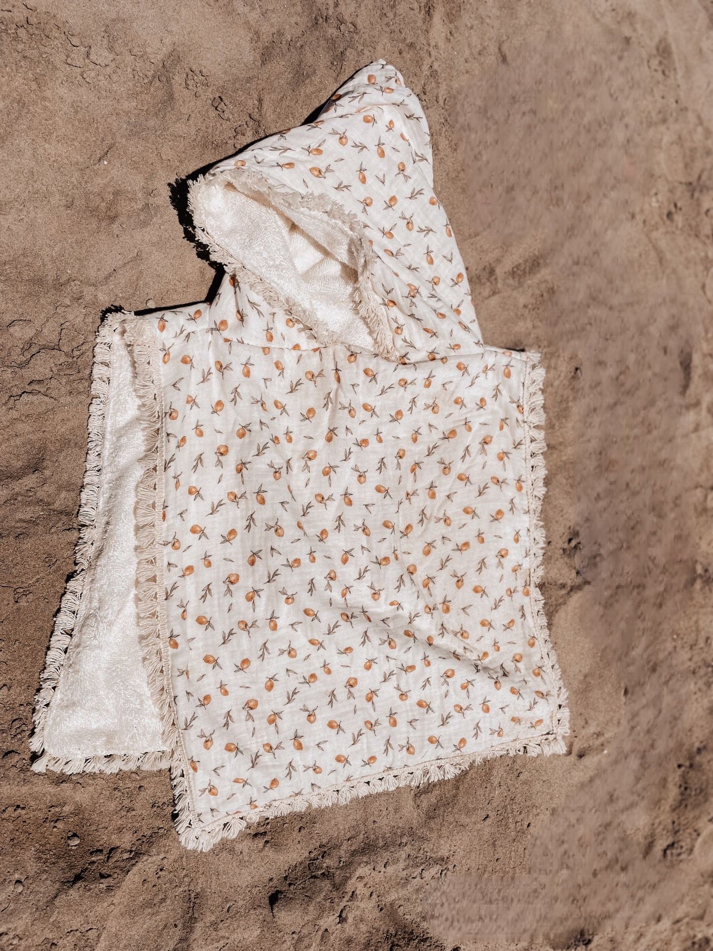 Poncho en gaze de coton – Fait main