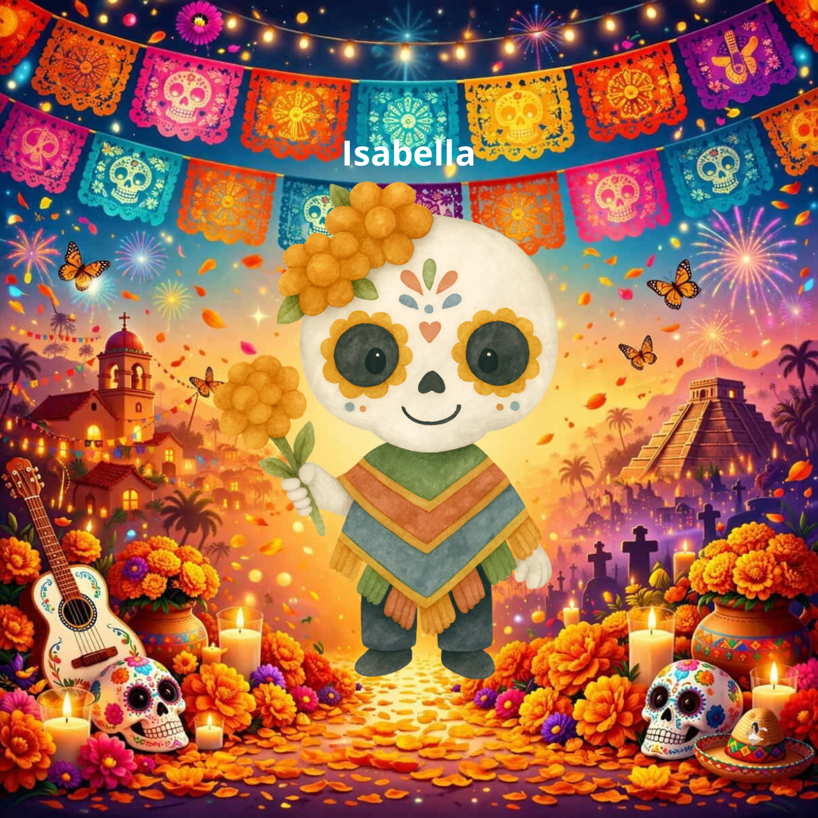 Sticker Toniebox personnalisé Dia de los muertos