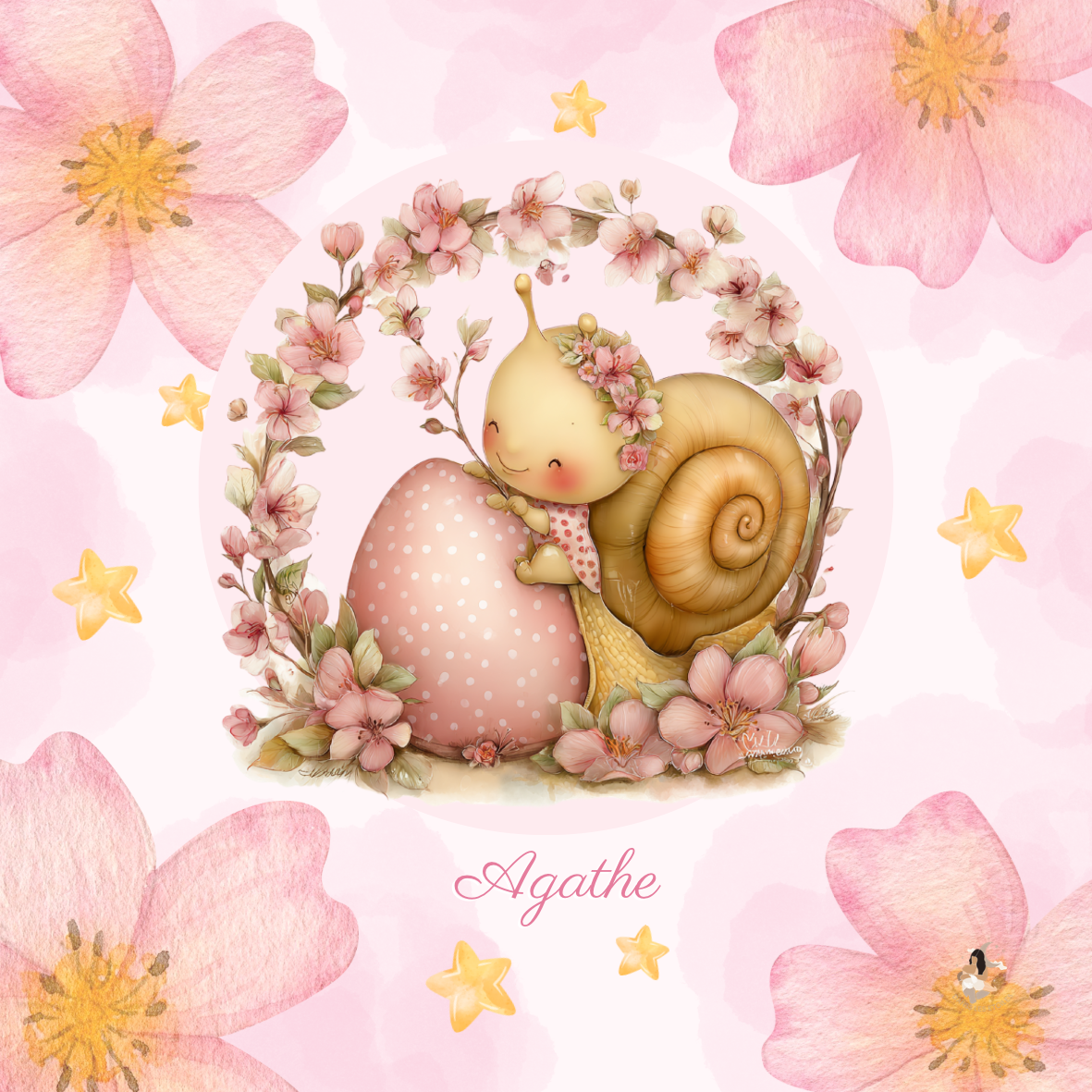 Sticker Toniebox personnalisé Escargot 🌸