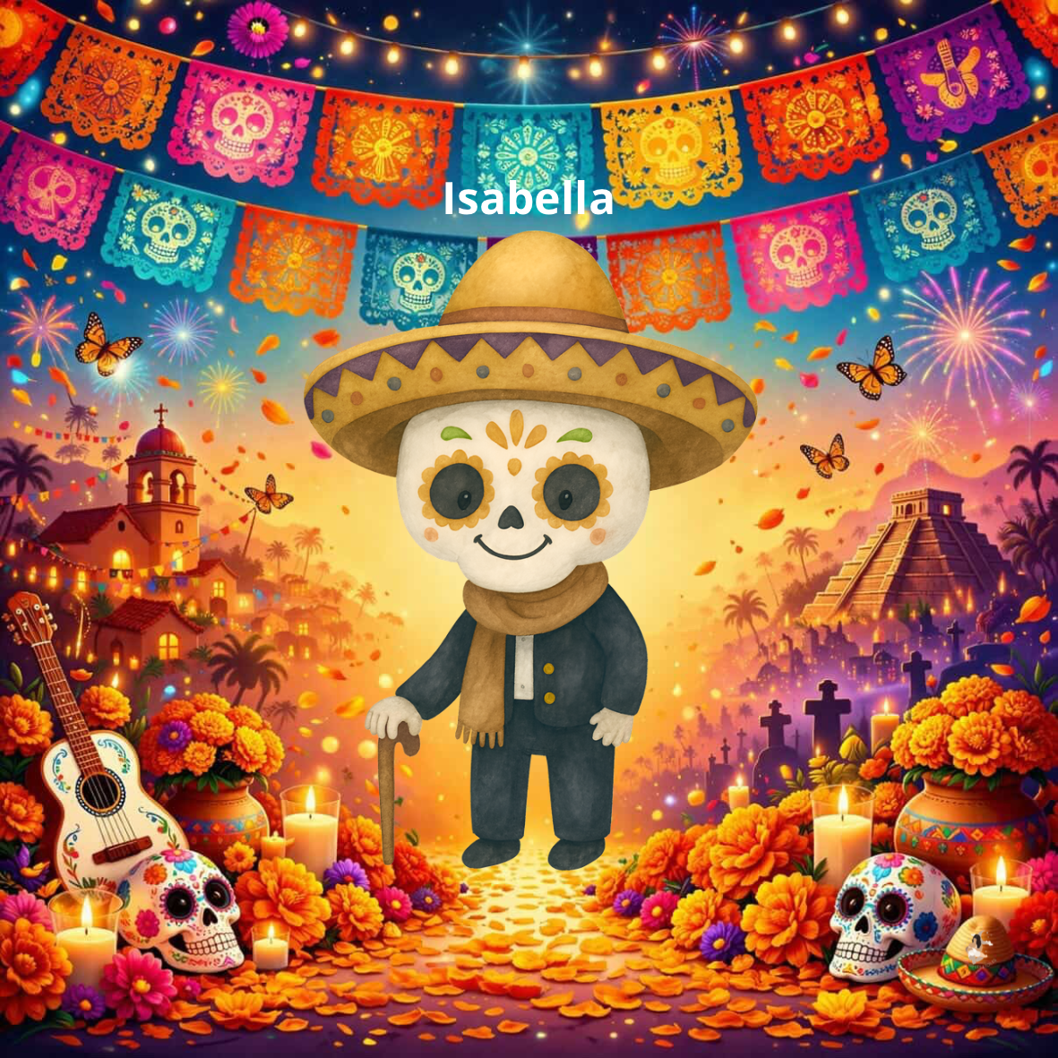 Sticker Toniebox personnalisé Dia de los muertos
